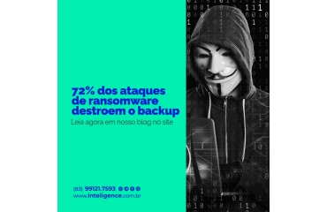 72% dos ataques de ransomware destroem o backup