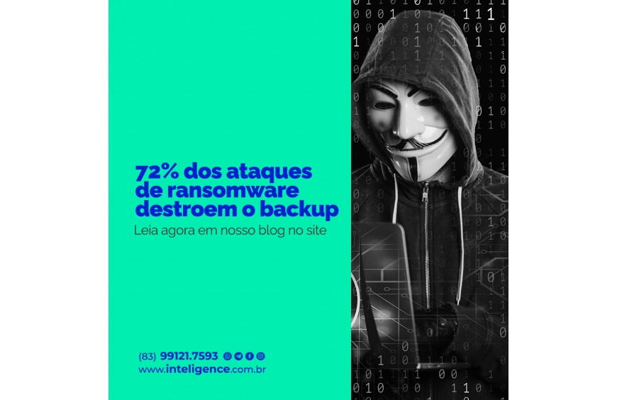 72% dos ataques de ransomware destroem o backup